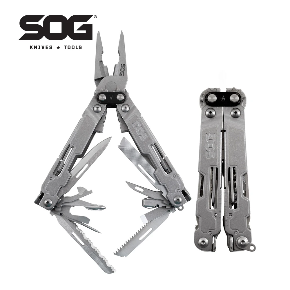 SOG 21 ב-1 רב-כלי מקצועי עם סכין מתקפלת, מסור, ערכות מברגים, צבת רב-תכליתית, כלי עבודה ידניים, ציוד טקטי EDC