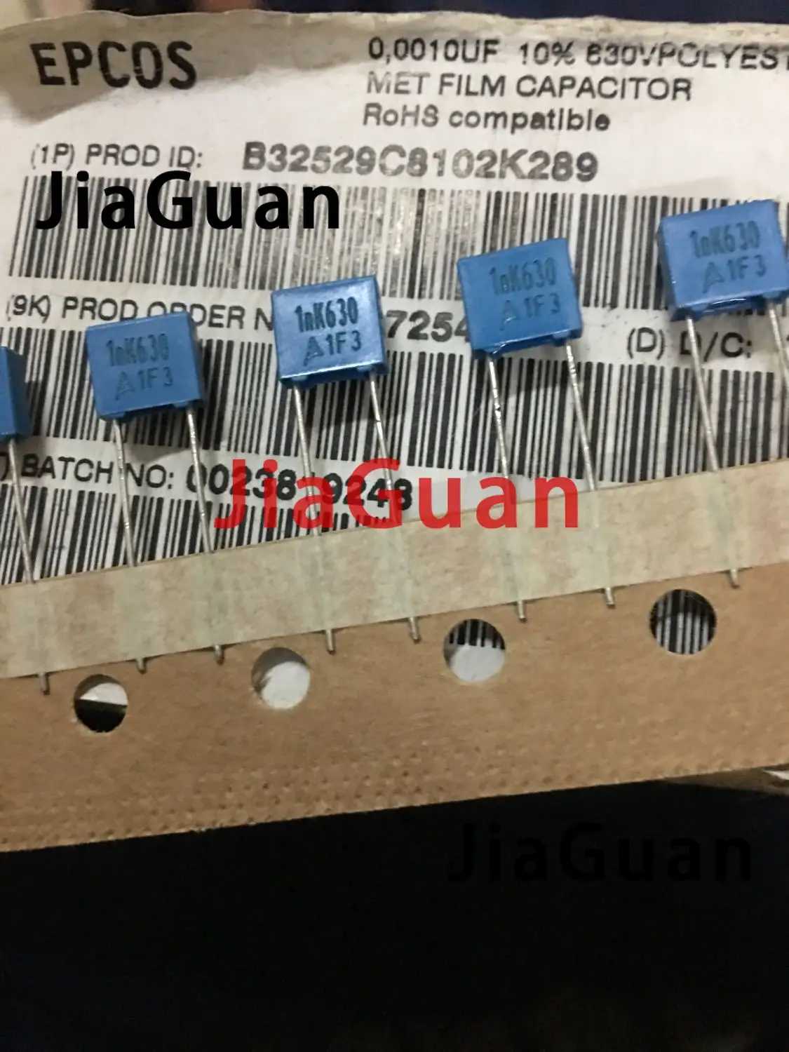 20 шт. новые EPCOS B32529C8102K 1NF 630V PCM5 102/630V B32529 0 001 uf/630v p5mm 630VDC 630V1NF 1000PF | Электроника