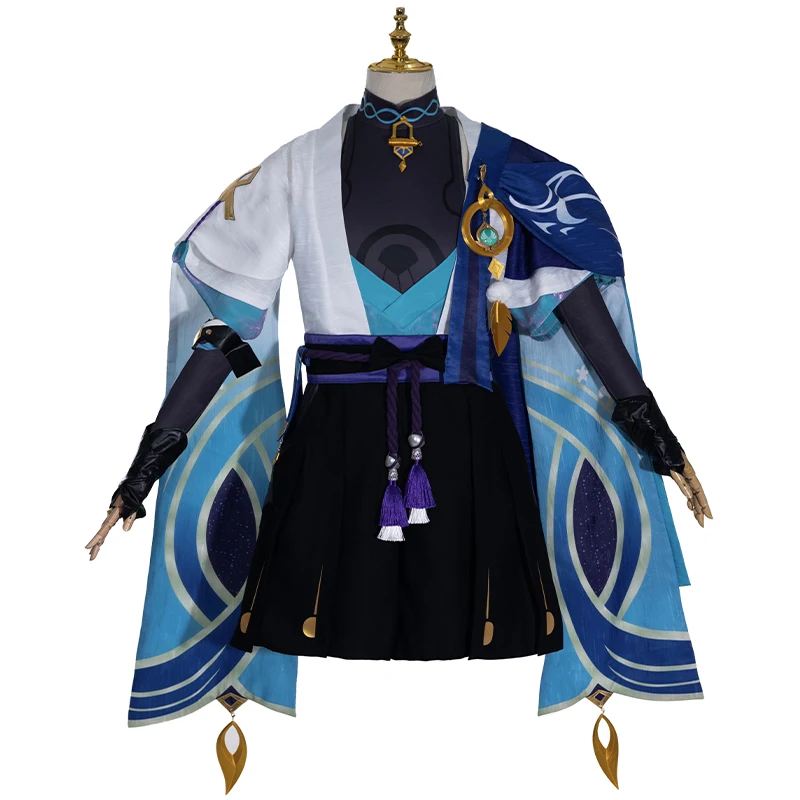 

Genshin Impact Scaramouche Wanderer Cosplay Costume Halloween Balladeer Kunikuzushi Bucket Hat Costume Wig Cos Sumeru Anemo Suit