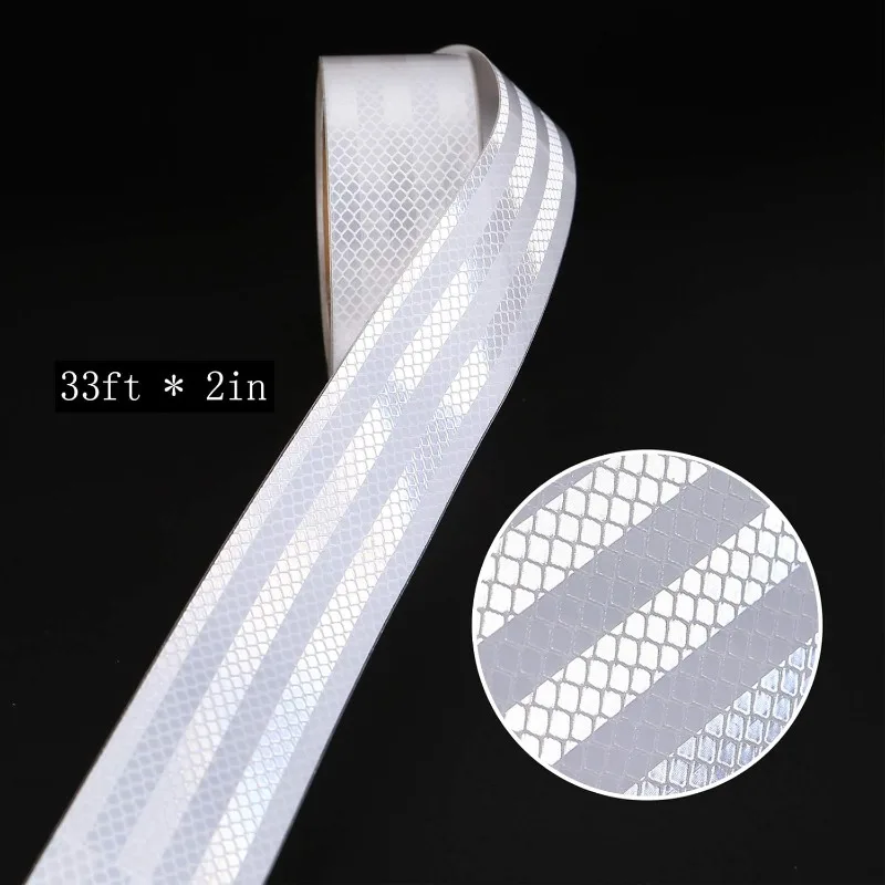 5CM×10CM 형광 반사 스티커, 야간 경고 테이프 교통 안전 충돌 경고 표시