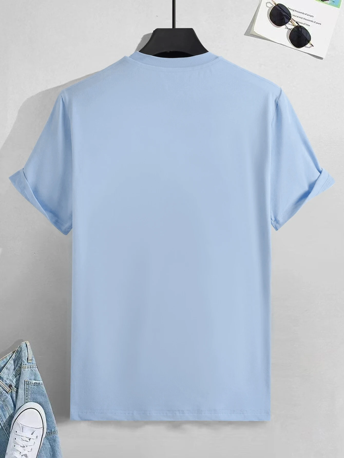 Bequemes T-Shirt mit Seaside-Print, Grafik-T-Shirt für den Sommer im Freien, Herrenbekleidung, Oberteile für Männer_voghion.com
