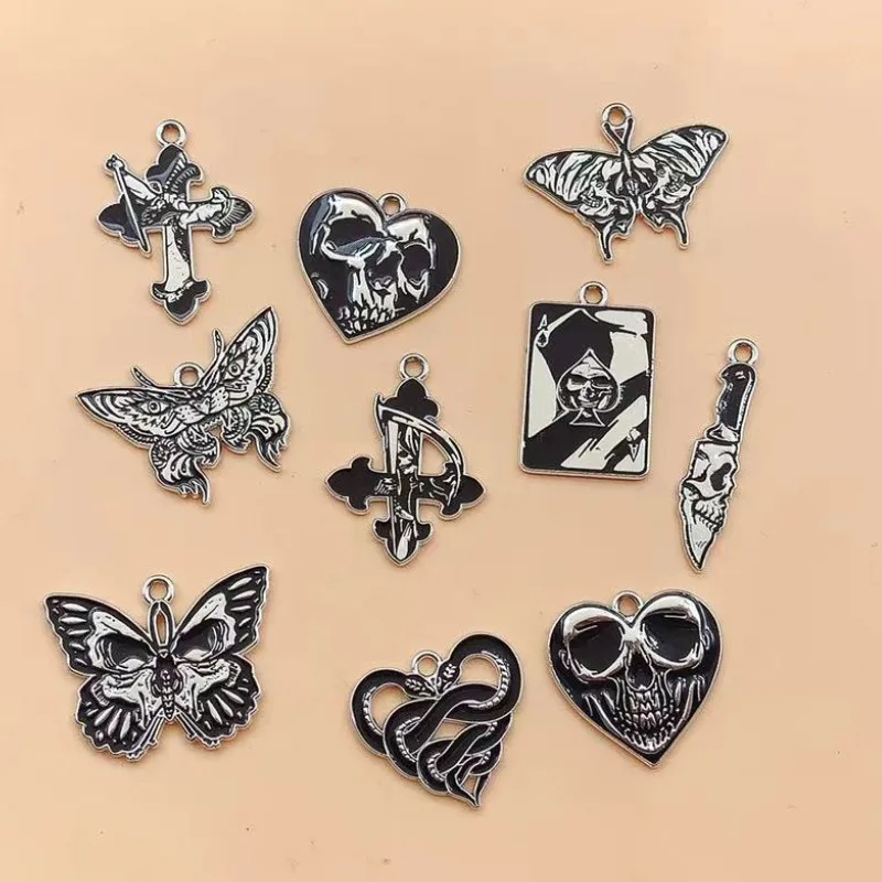 60 Pcs Alloy Charm Halloween Pendentif D'halloween Charmes Pour Bijoux