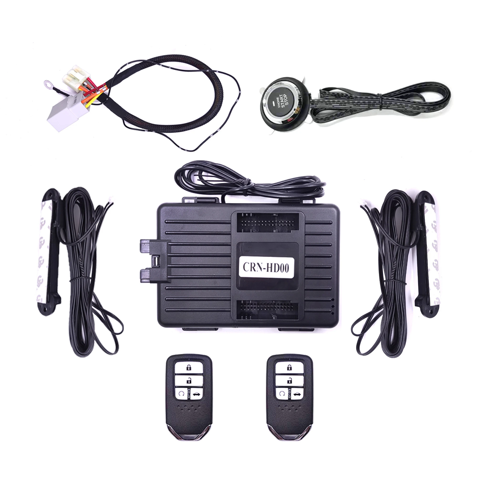 OBD CAN BUS Engine Push Start Stop 원격 스타터 시스템, 혼다 자동차 액세서리용 열쇠 없는 액세스 자동 잠금 해제 LCD 스마트 키도난 경보