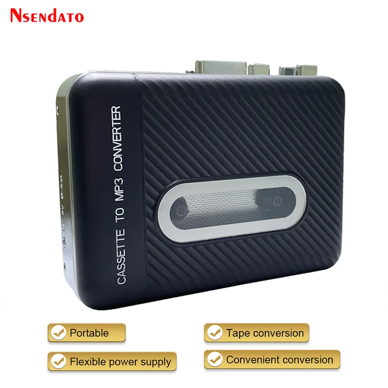 Portátil Usb Cassette Tape Player Standalone Audio Gravador de Música Mp3 Converter Salvar Mp3 em Usb Flash Drive