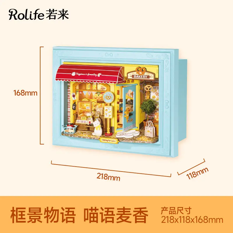 롤라이프 공식 스톡 포토 프레임 DIY 캐빈 프레임 스토리 3D 퍼즐 핸드메이드 조립 모델 빌딩 블록 소녀 휴일 선물