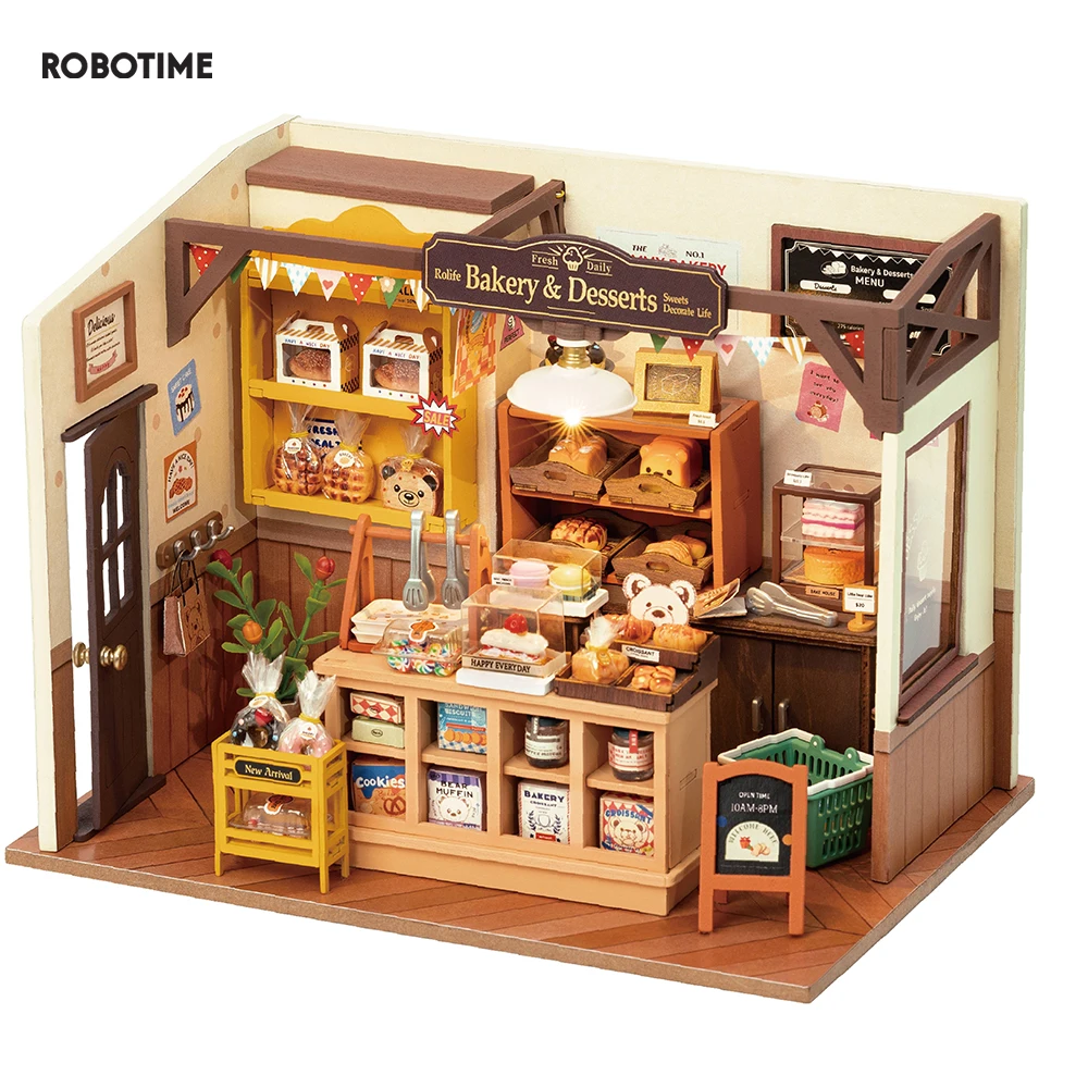 Robotime Rolife DIY Book Nook Kits Bookstore with Lights Easy Assemble DIY  Miniature Amazing gift for Child TGB07 - AliExpress