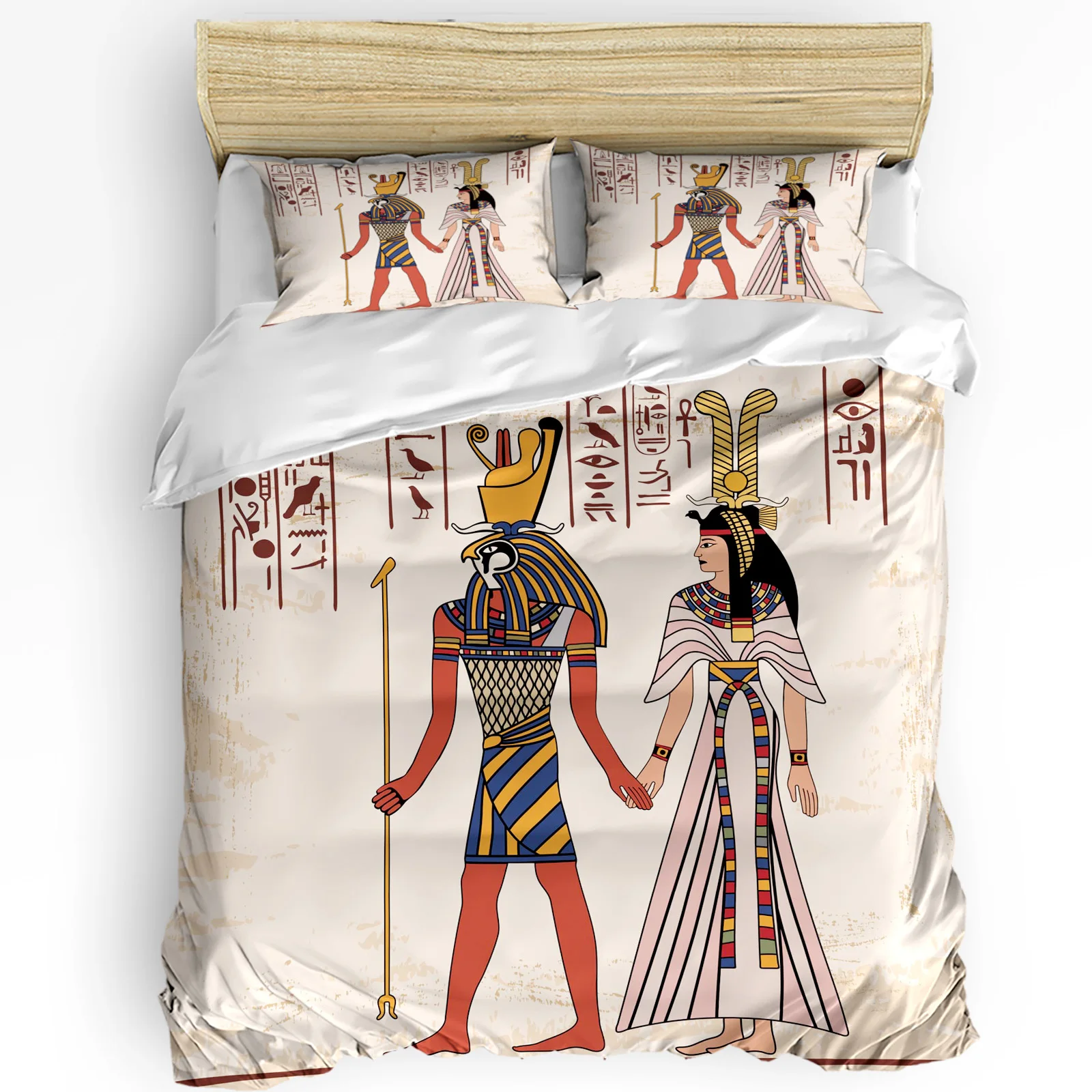 

Ancient Egyptian Culture Bedding Set 3pcs Boys Girls Duvet Cover Pillowcase Kids Adult Quilt Cover Double Bed Set Home Textile