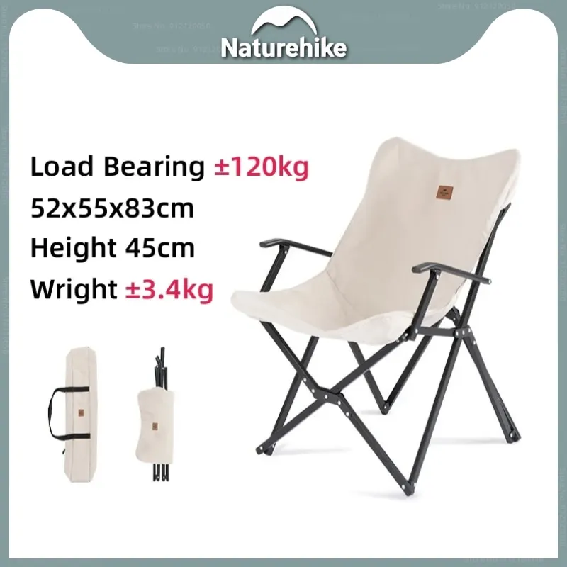 

Naturehike Ultra Light Foldable Aluminum Alloy Moon Chair Outdoor Portable Camping Picnic Travel Fishing Beach Backrest Armchair