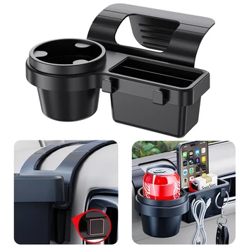 Scatola portaoggetti multifunzionale per auto con portabicchieri, portaoggetti sospeso, porta laterale, finestra, accessori interni auto