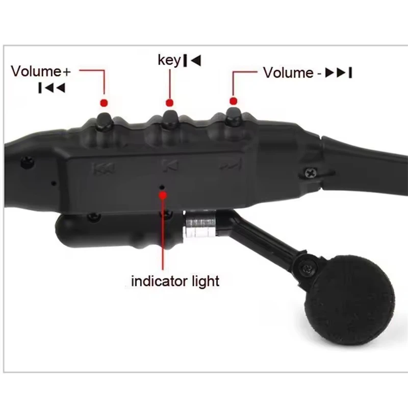 Stereo Bluetooth Earphones Wireless Headset with Mic Glasses Sunglasses for Driving Cycling Sports Noise Reduction Headphones 3