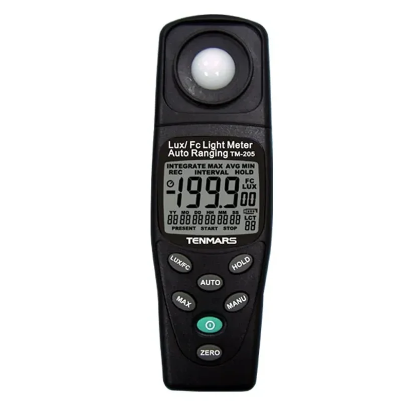 Tenmars TM-205 3 1/2 LCD Digital Lux Meter Iilluminometer High Precision Light