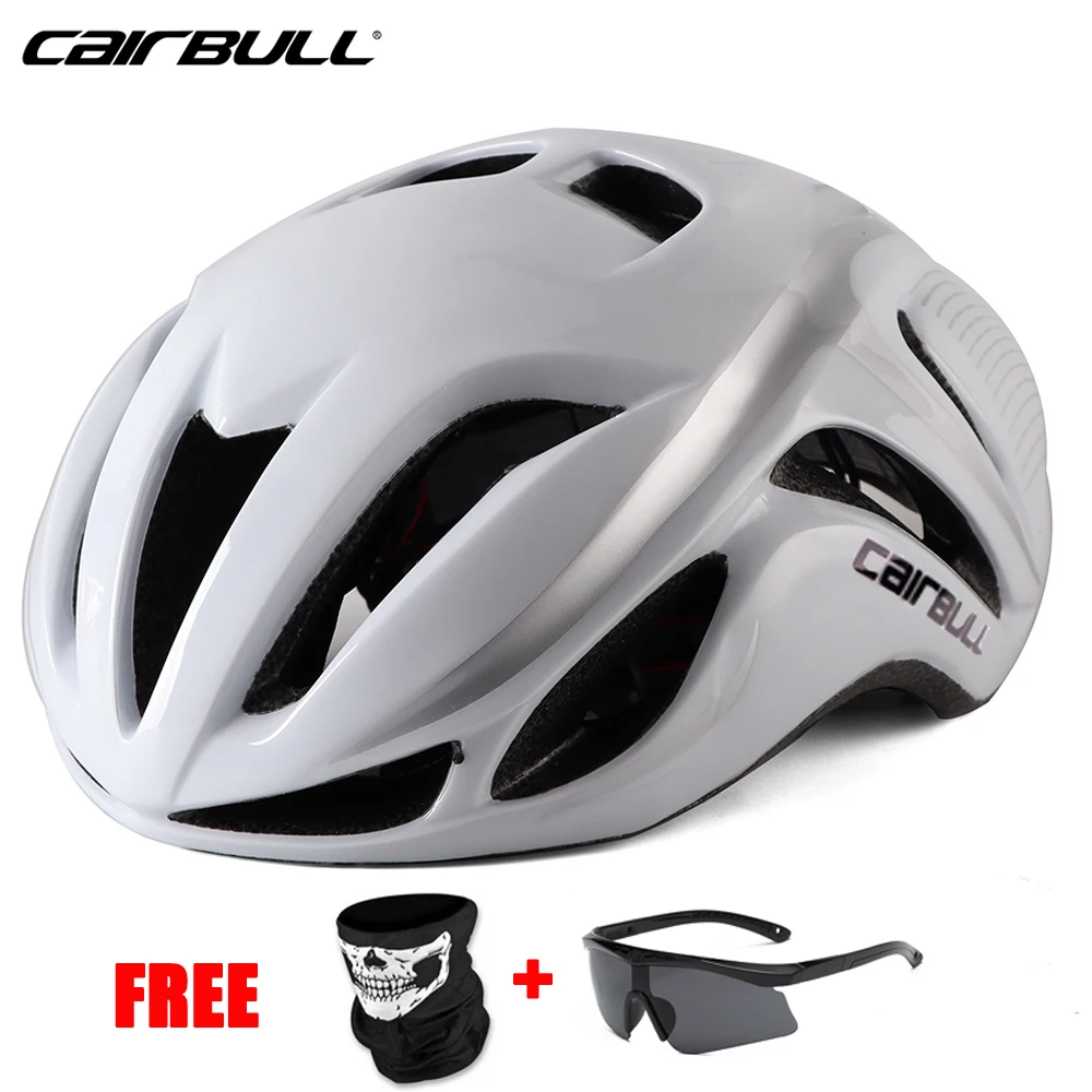 

Cairbull Bike Cycling Road Helmet Give Away Glasses And Washcloth Mountain Bicycle Helmets For Women Men Aero Racing Riding Cap