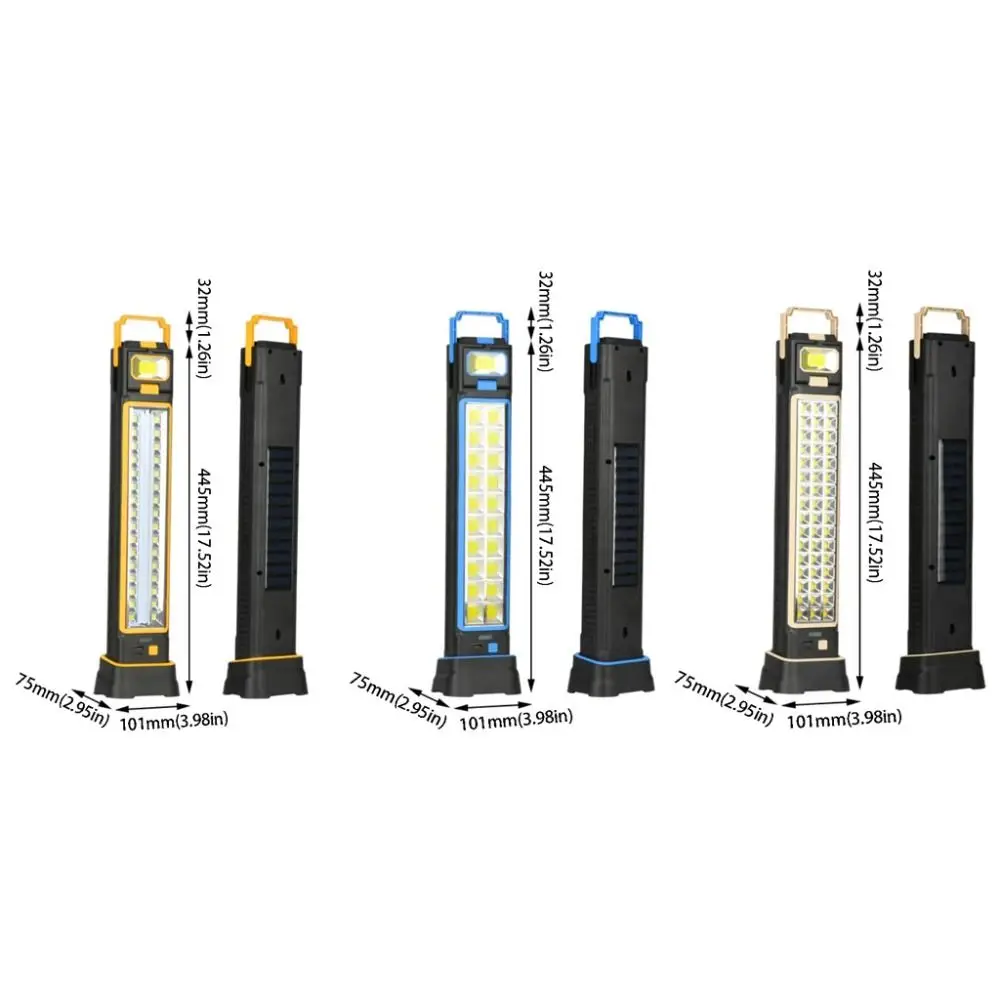파워뱅크 다기능 태양광 램프 마그네틱 베이스 USB 충전식 비상등 SMD LED COB LED 캠핑 랜턴 COB LED