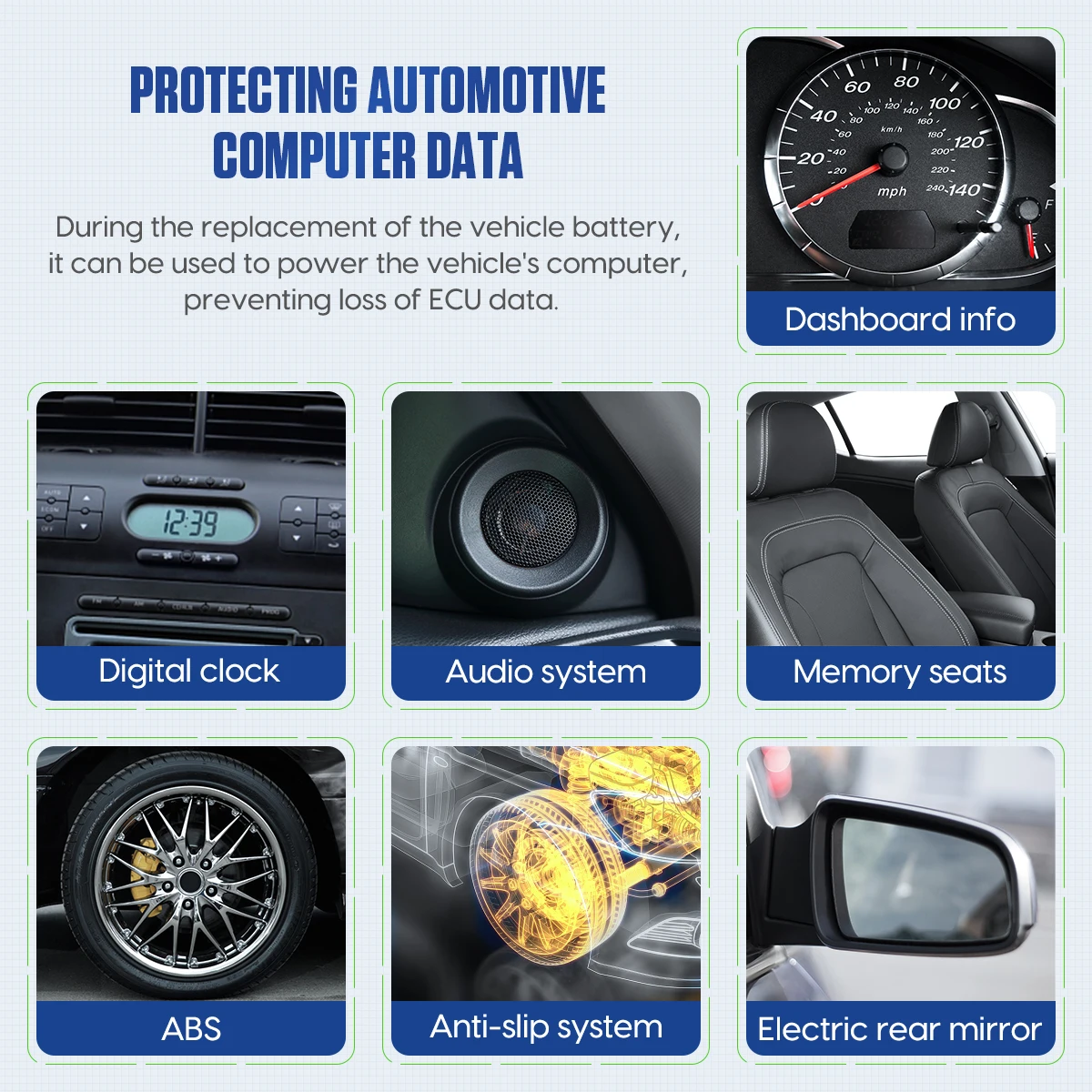MRCARTOOL E60 Automotive ECU Notstromversorgungskabel Langlebiges Computer Memory Saver Auto Notstromkabel – Detail 3