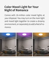 Yeelight Smart Led RGB Ceiling Light Wifi 24W Dimmable 2700K-6500K Ultra Thin Smart Voice Control work with APP Homekit Mi home - Image 2