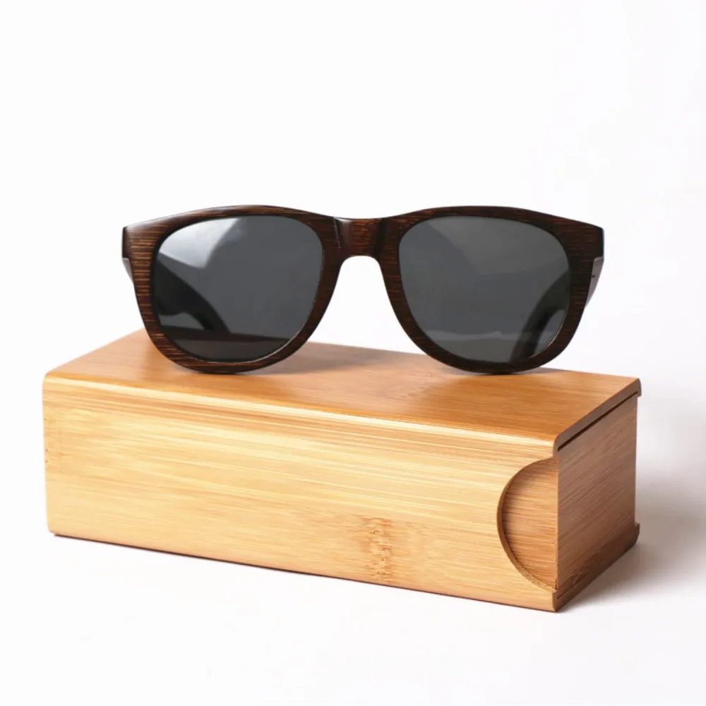 

Pressure-resistant Bamboo Glasses Box New Wooden Square Sunglasses Storage Box Without Glasses Sunglasses Case Men