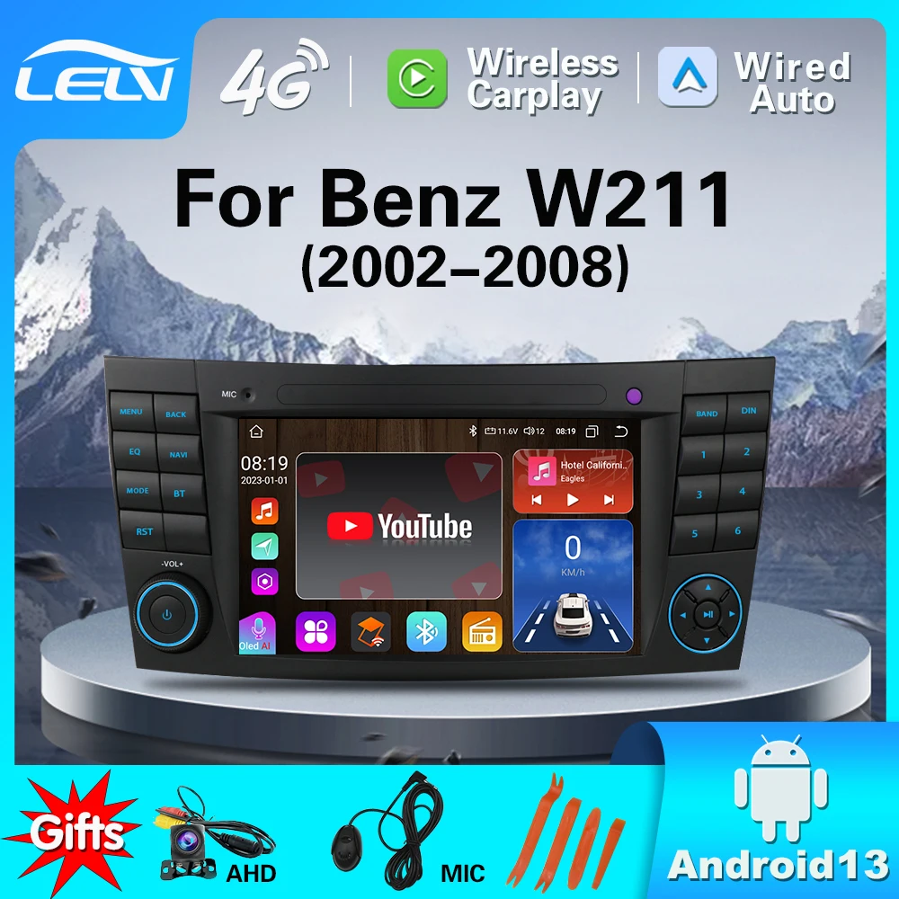 7inch Touch Screen MP3 Car Multimedia Android Radio carplay For Benz E-Class W211 2002-2008