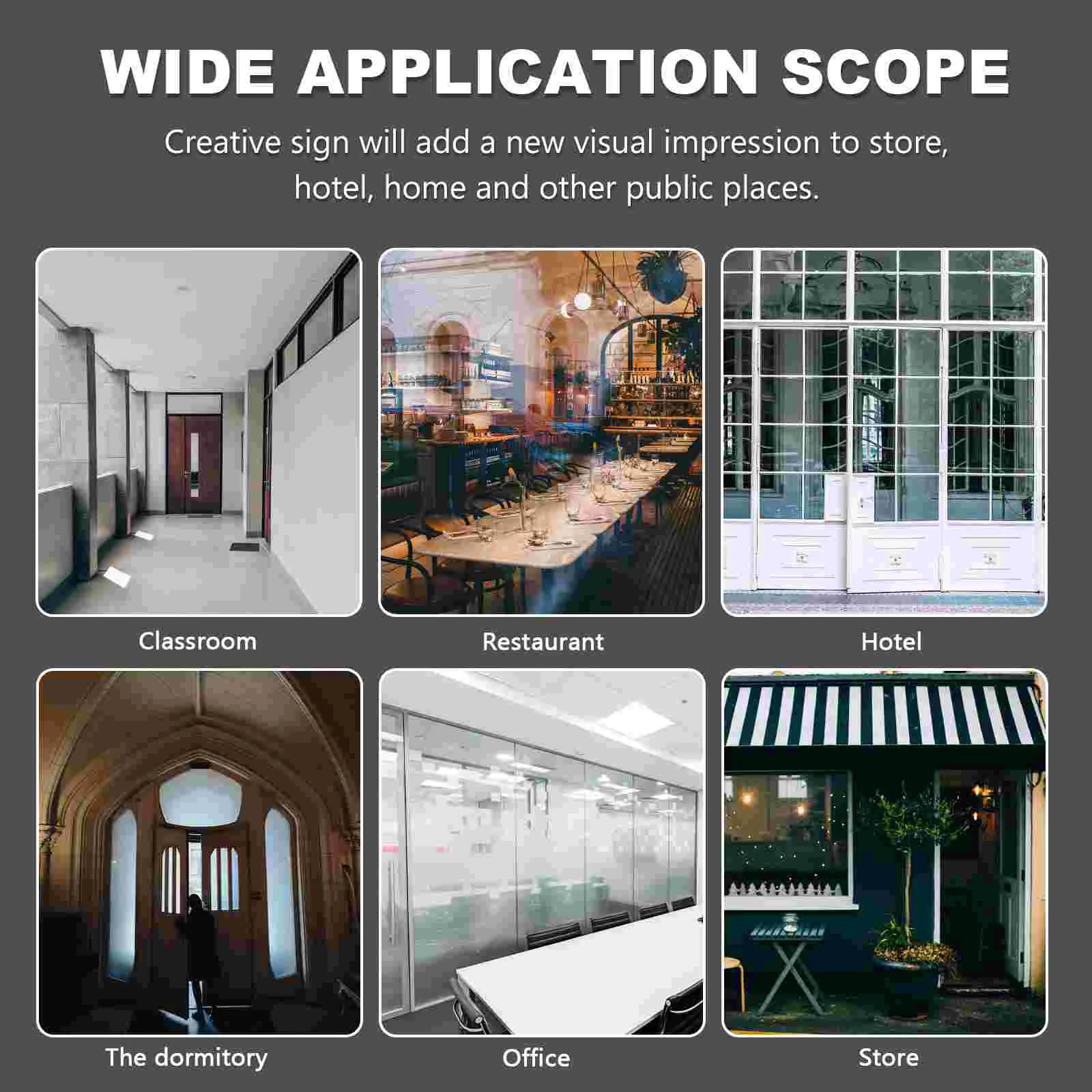 Gold Sliding Door Sticker Pull Push Nail Sticker Sticky Pvc Sign for Office