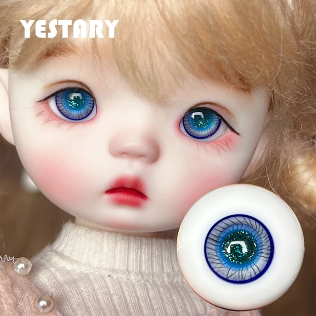 6mm Doll Glass Eyes Eyeball for BJD Dolls and Craft Making Accessory (Blue), Size: As described