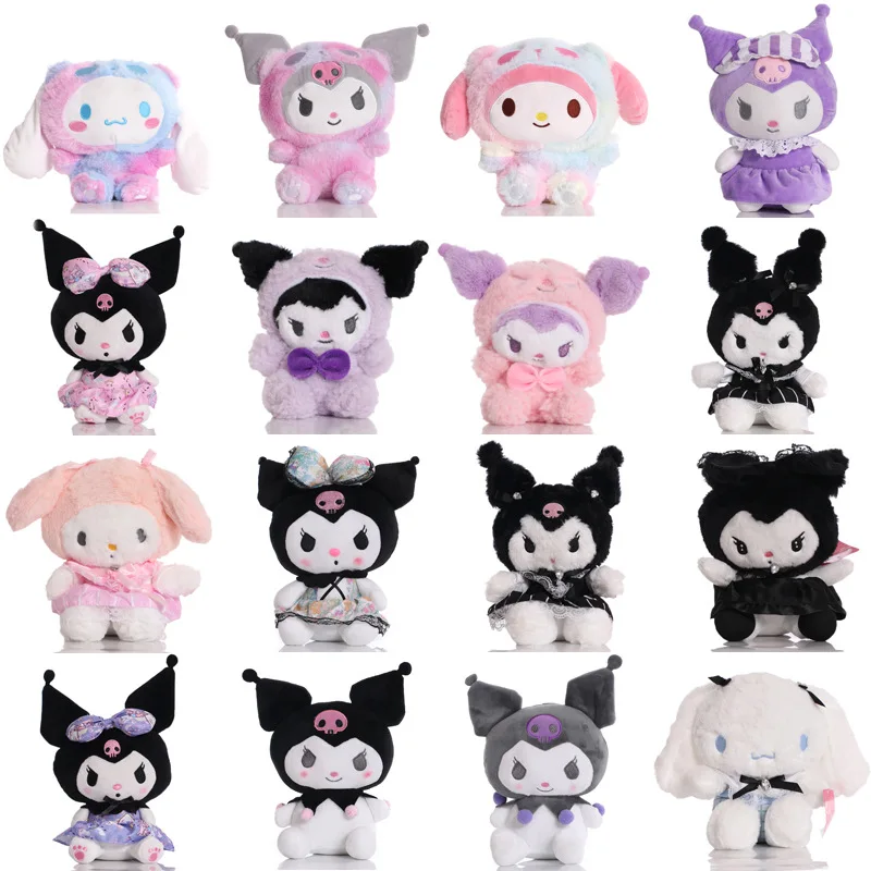

20 см Sanrio мультяшная плюшевая игрушка Kawali Kuromi Hello Kitty My Melody Cinnamoroll мягкая набивная кукла кулон игрушки Детский подарок оптовая продажа