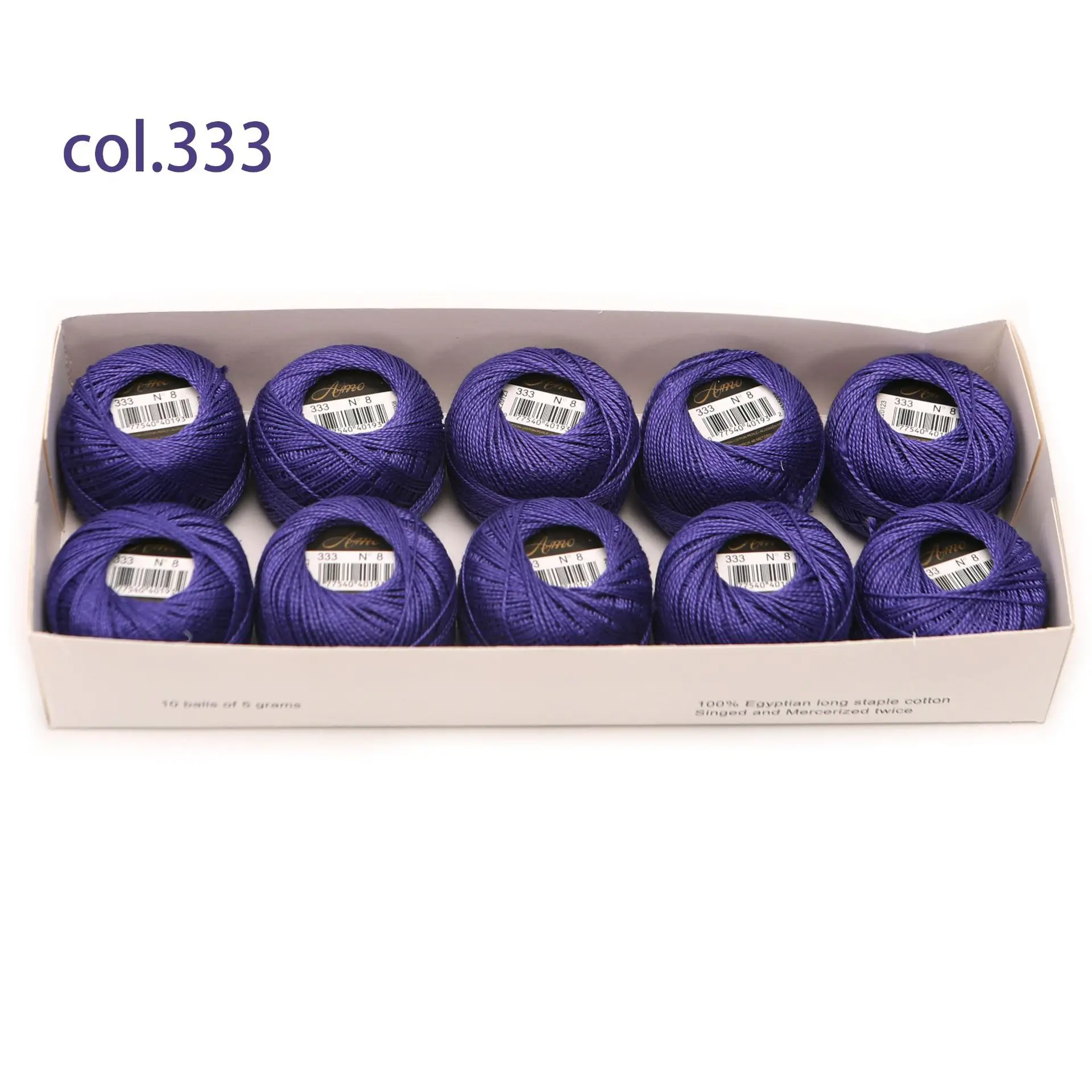 Egyptian Long Staple Cotton Embroidery and Hand Sewing Thread Set - 10 Balls