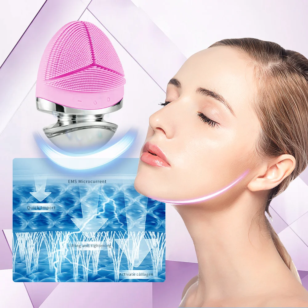 Silicone Facial Cleansing Brush Electric Face Clean Devices Facial Massager Skin Cleaner Sonic Vibration Deep Pore Cleaning Tool universal motorcycle front shock absorber cleaner oil seal clean front forkabs shock absorber vibration damping maintenance tool