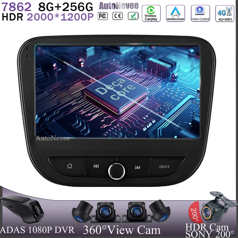 

Carplay Radio Android 13 For Chevrolet Malibu 9 2015 2022 Screen CPU HDR DVD Head Unit Multimedia Player Navigation 5G GPS