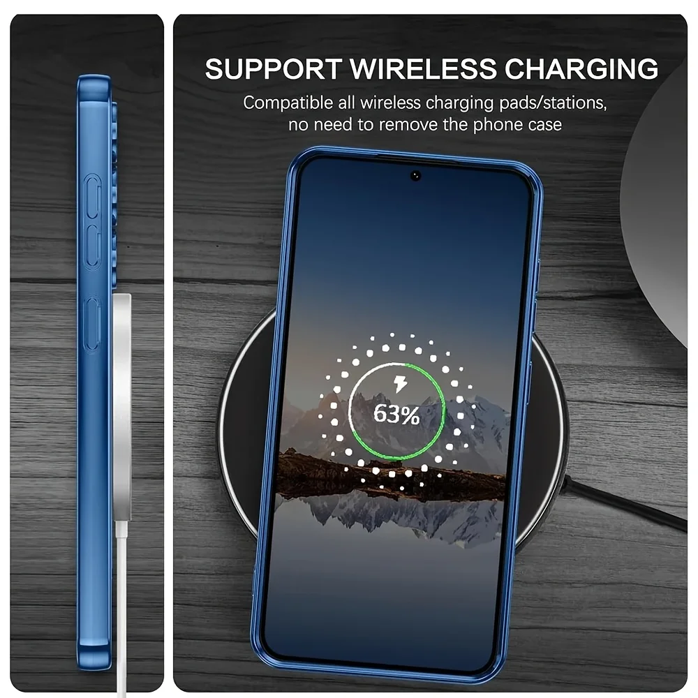 Sleek Magnetic Transparent Phone Case with Enhanced Plating Finish