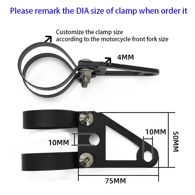 Customized 2760MM Universal Aluminum and Stainless Steel Headlight Adjust Holder Headlamp Mount