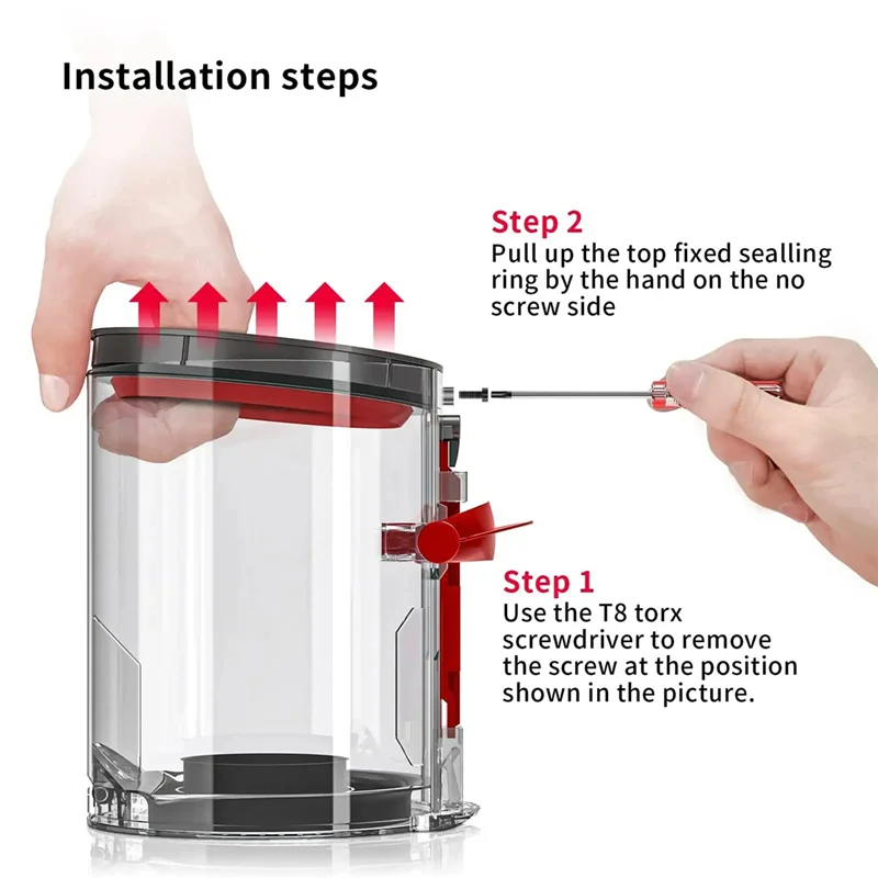 Dyson V10 Vacuum Cleaner Parts Dust Bin Top Fixed Sealing Ring Replacement Dust Bucket Attachment Cleaner Spare Part vacuum cleaner parts