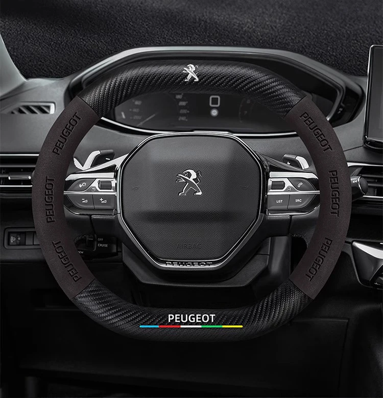 Car Steering Wheel Cover for Peugeot 106 107 108 206 207 208 301 307 308 406 407 408 508 607 2008 3008 4008 5008 GT RCZ Rifter steering wheel cover