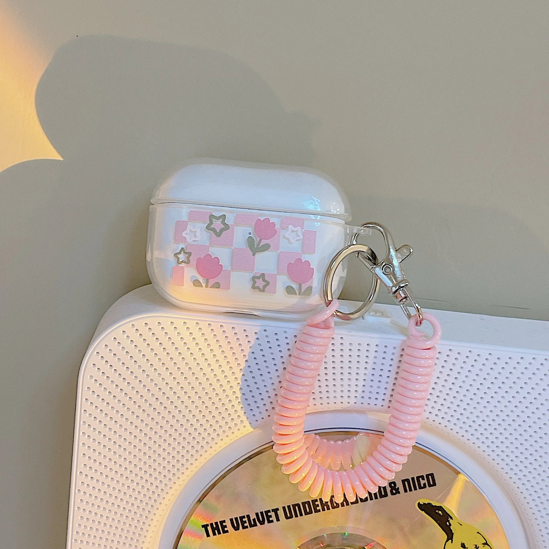 Новый дизайн тюльпан AirPods защитный чехол 2/3 поколение Pro защита шнурка Прозрачный