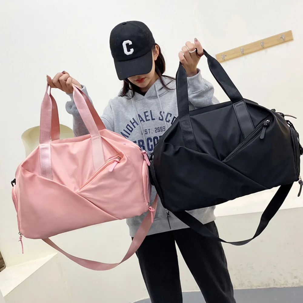 Black Sports Gym Bag Travel Dry Wet Bag Handbag Multifunction Swimming Shoulder Messenger Weekend Fitness Training Bag 3