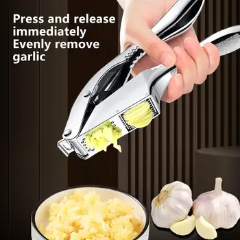 Garlic Crusher 2 in 1 stainless steel garlic minced garlic slices kitchen high quality easy to clean kitchen extrusion tool 1