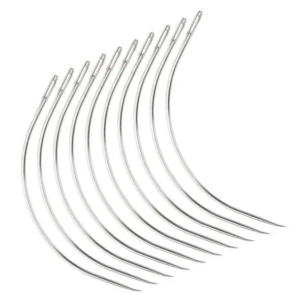 

3X Pack of 12 Hair Weft Extension Weaving C Shape Hook Tool Threader