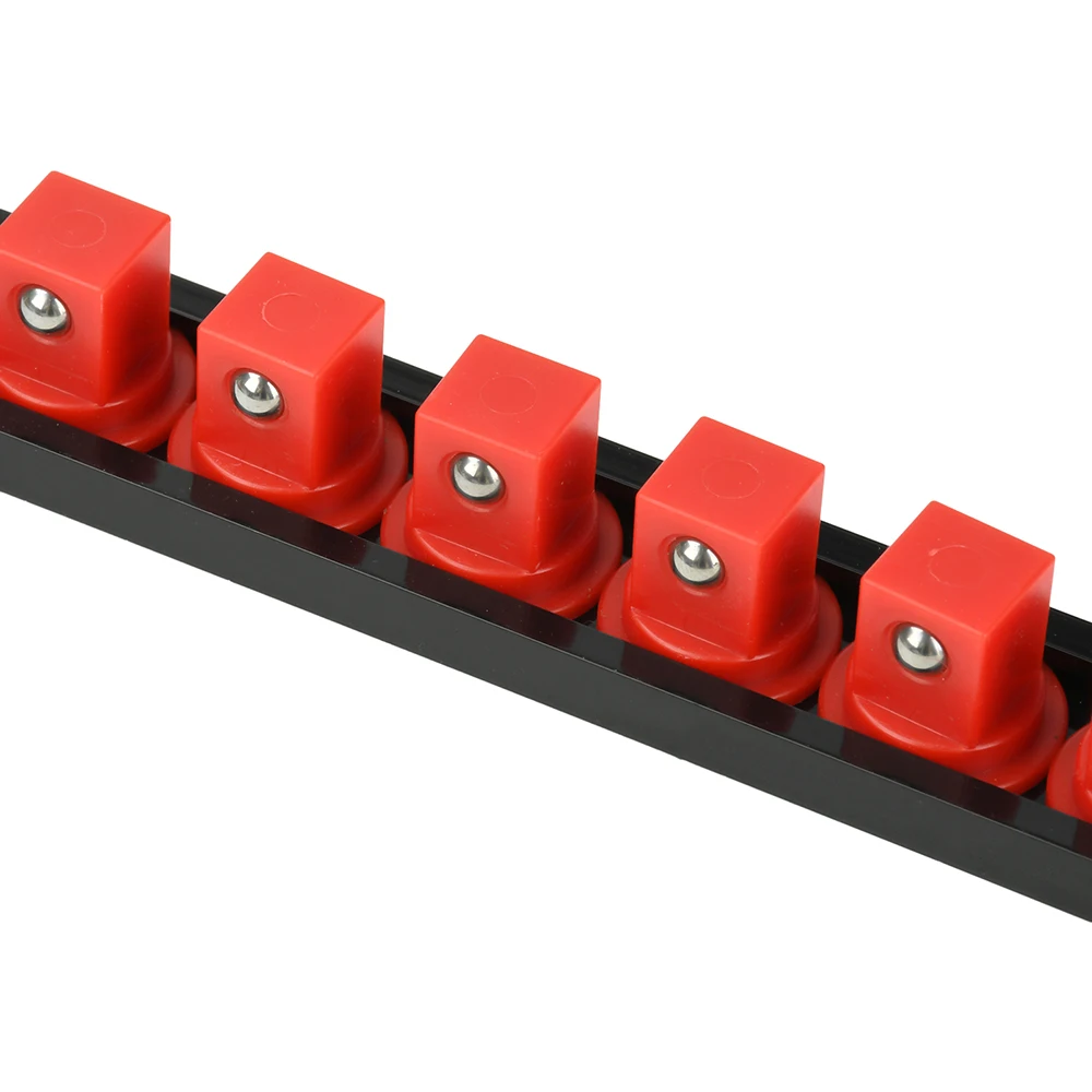 1/4 3/8 1/2 Premium Steckschlüsselhalterung mit 360° Drehfunktion ° Drehbarer Steckdosenorganizer mit Gleitständer und Schienenhalterung für Werkzeuge – Detail 17