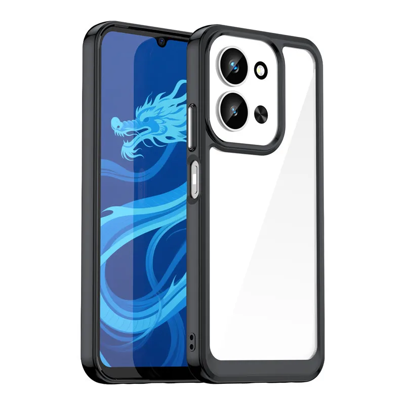 Colorful Soft Edge Silicone Transparent Bumper Case