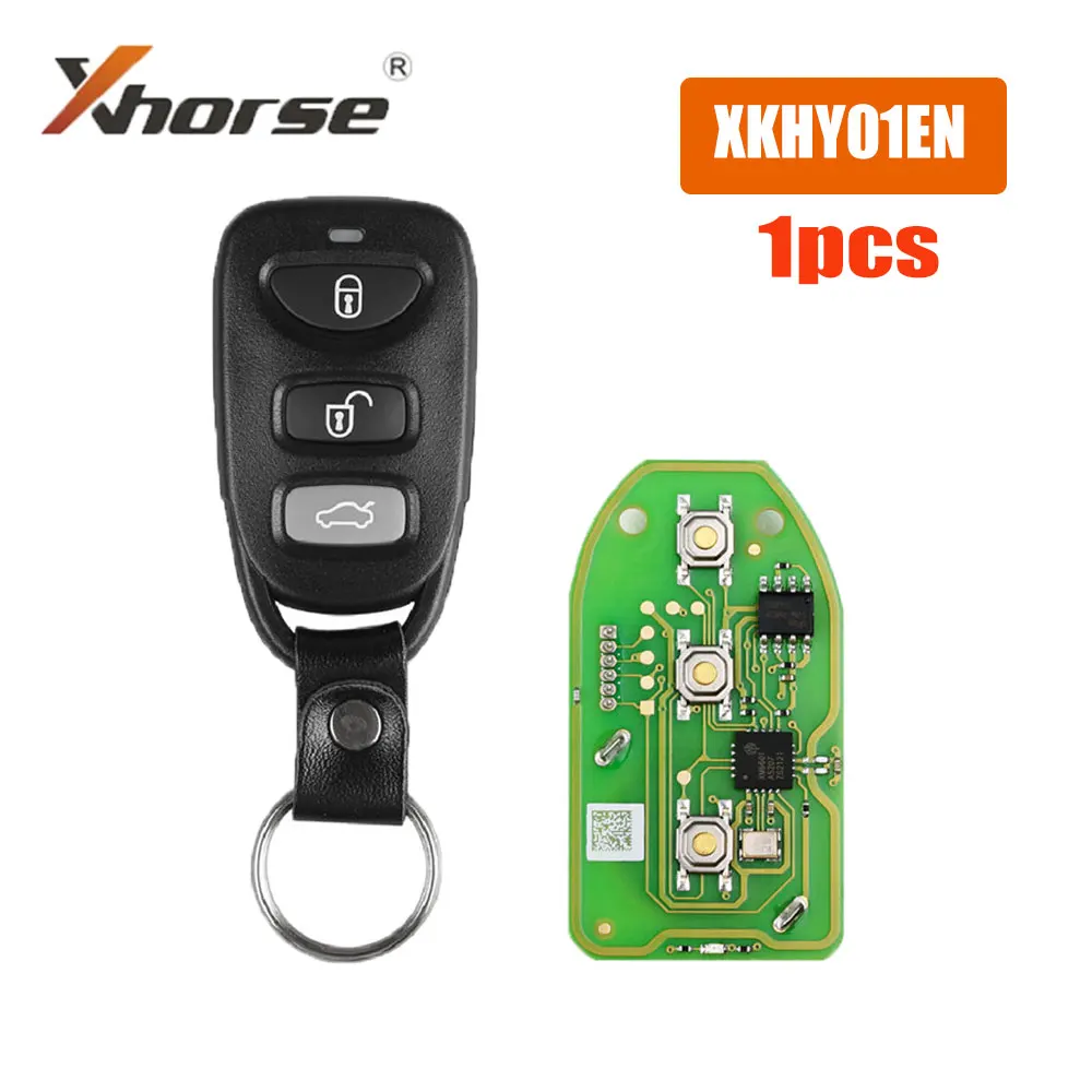 

Универсальный пульт дистанционного управления с проводом Xhorse XKHY01EN, 1 шт., для Hyundai, 3 + 1 кнопочный автомобильный пульт дистанционного управления, ключ для Xhorse VVDI, Автомобильный ключ