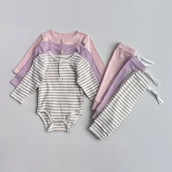 Baby Clothes Sets New Born Baby Girl Outfit Autumn Bodysuits Long Pants Suits for Toddler Boy Girl Spring Clothing