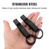 4pcs Stainless Steel Keychain for Duty Belt Police Quick Release Key Holder Ring Hanging Buckle Tactical Belt Key Clip Keyring 2