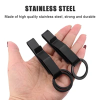 4pcs Stainless Steel Keychain for Duty Belt Police Quick Release Key Holder Ring Hanging Buckle Tactical Belt Key Clip Keyring 2