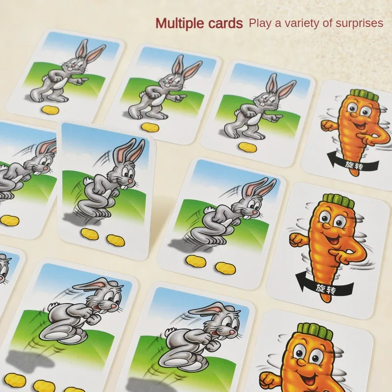9Pcs Rabbit Trap Puzzle Toy Children's Dual Play Multiplayer Board Game Competition Parent Child Interactive Strategy Game