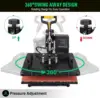 Slendor 5 in 1 Heat Press Machine 12x15 inch 360-Degree Swing Away Digital T Shirt Pressing Machine Multifunction Heat Transfer 4