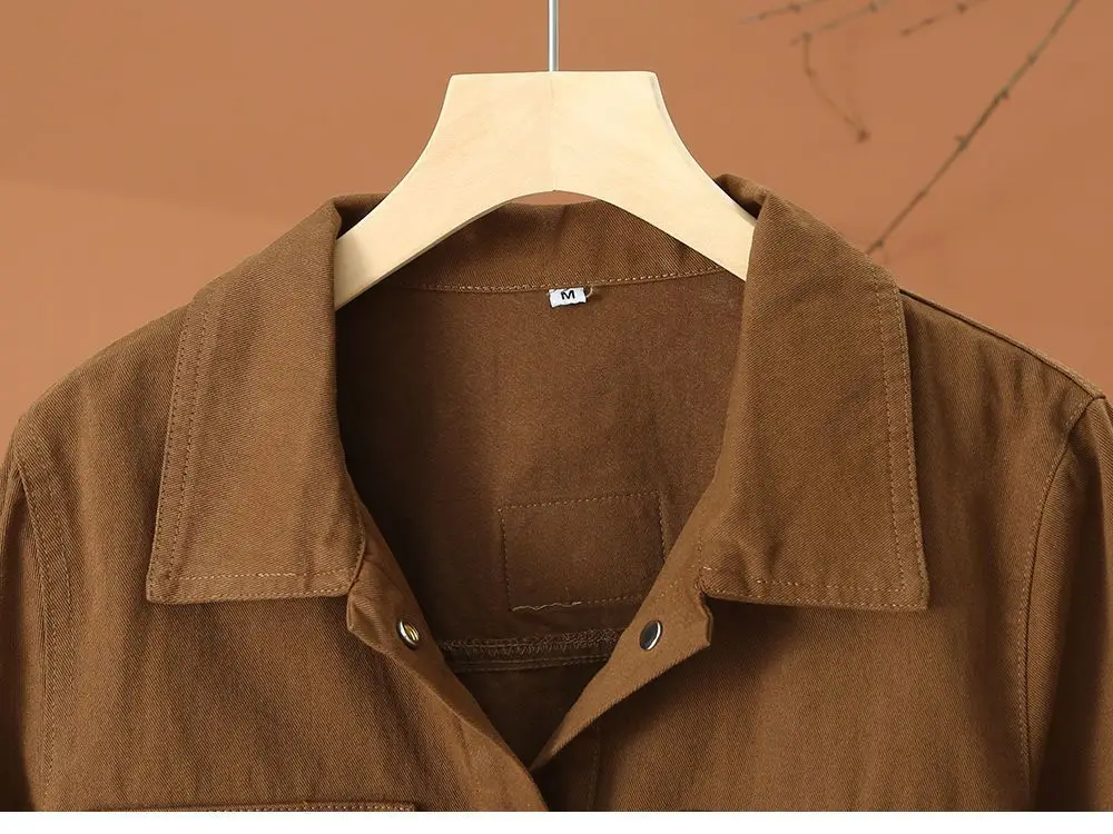 Kurze Hemdjacke für Damen, Herbst 2022, neue lose Jacke, äußerer koreanischer Stil, lässiges Damen-Top – Detail 9