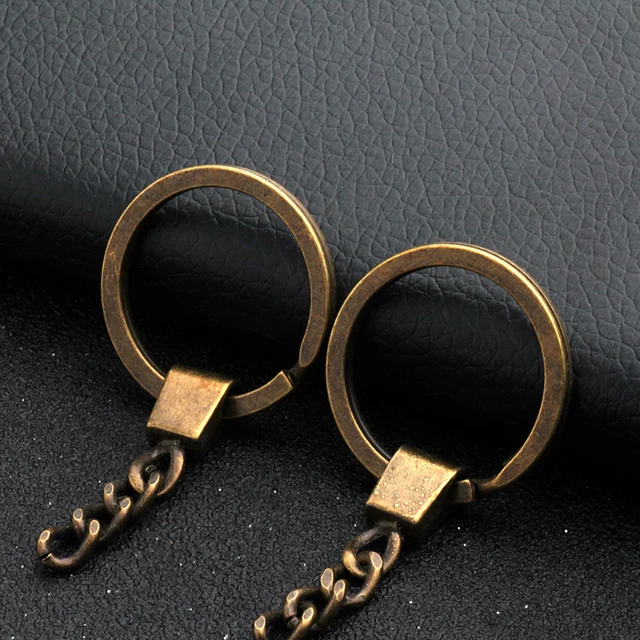 Anneau De Porte-cles 10 Anneaux Porte-Clés Métal Argenté 35 Mm - Pour Création Bijoux, DIY, Perles - Lot De 10 Pièces Anneaux Métal 35mm Création Perles