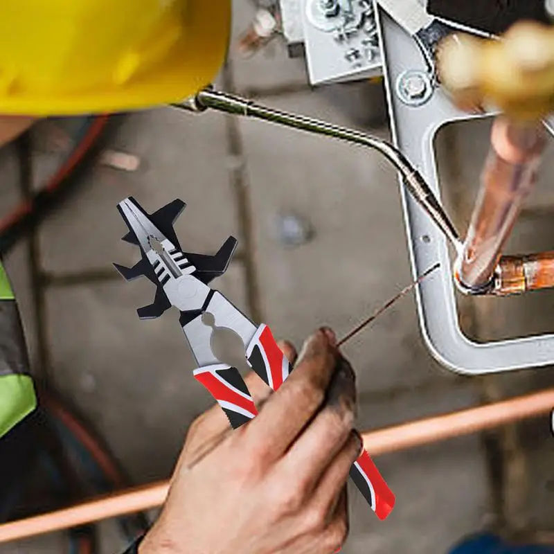 Welding Pliers 8 Inch Wire Cutting Pliers High Carbon Steel Anti-Rust Multi-Functional Non-slip Comfort Handles Wire Cutter