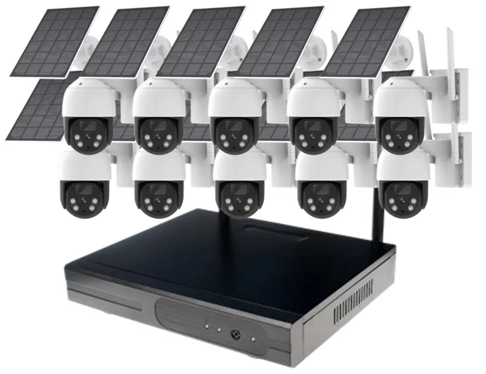 

4-мегапиксельная 10-канальная Инфракрасная IP-камера видеонаблюдения с питанием от солнечной батареи и WiFi