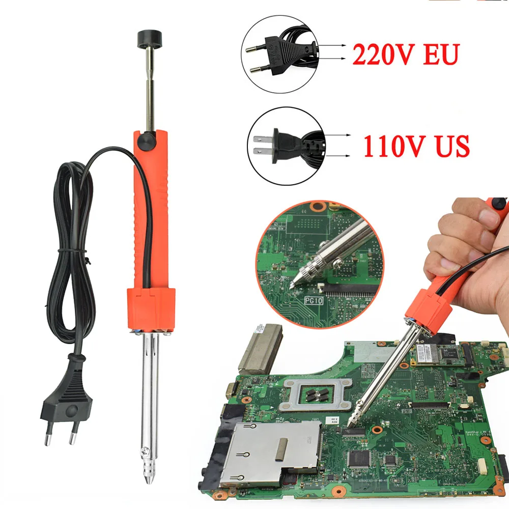 Desoldering Suction Pump Soldering Iron Desoldering Pump Electrothermal Solder Sucker Desoldering Tool 220V 36W Electric Vacuum Solder Sucker Welding Desoldering Pump Soldering Iron Removal Solder Iron Pen Welding Repair Tool