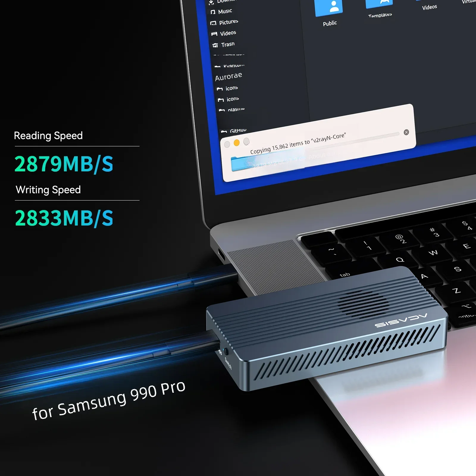 ACASIS-Boîtier SSD Thunderbolt NVcloser M2, 40Gbps, USB 4.0, 8 To, compatible avec Thunderbolt 4/3, USB3.2, 3.1, 3.0, JHL7440