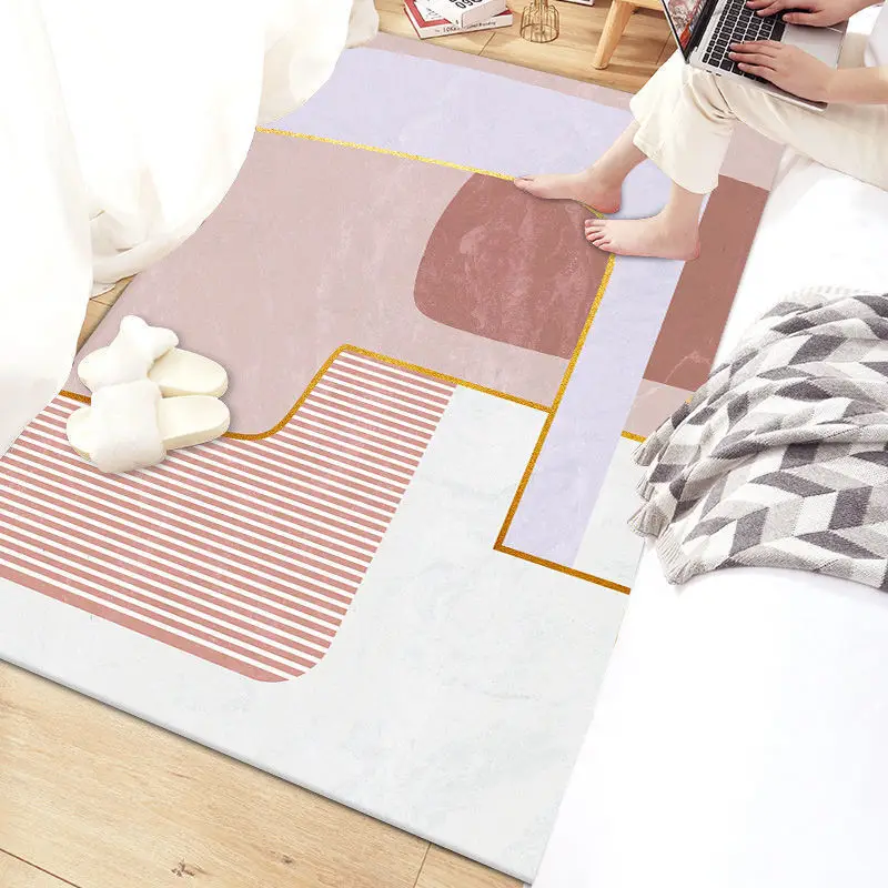 

Bedroom bedside blanket balcony bay window blanket mat light luxury tatami mat ins girl heart full of room floor mat